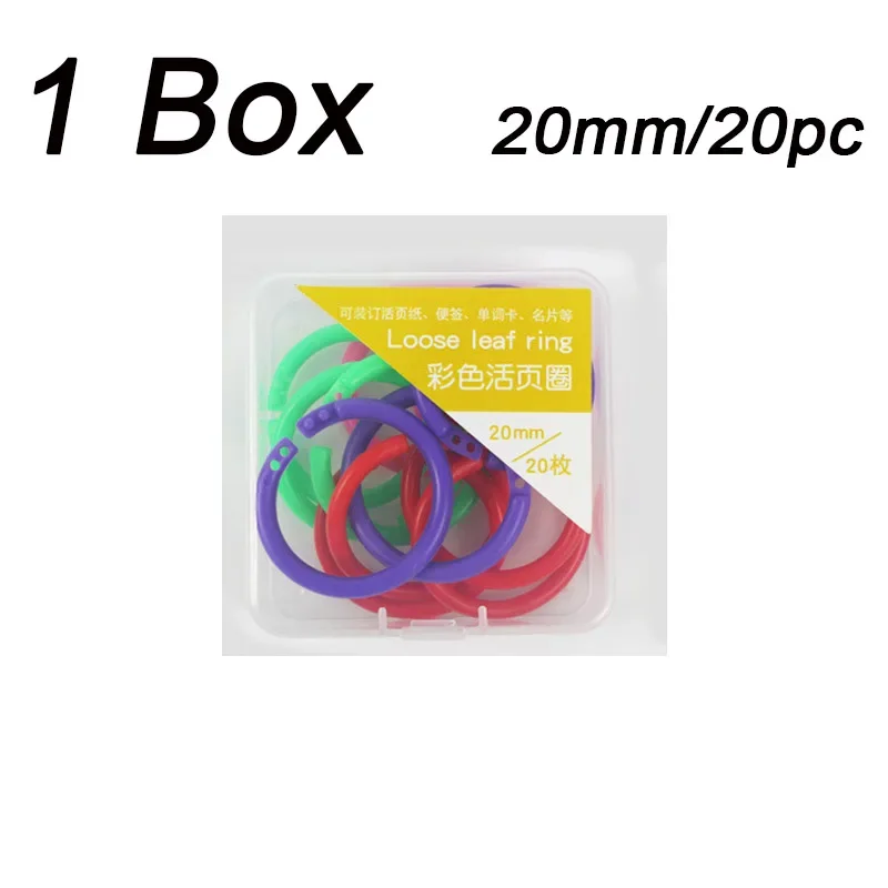 Plastic Binding Rings 15/20/28/40mm Plastic Ring Binder for DIY Albums Circle Loose-leaf Book
