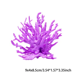Vibrant Coralline Aquarium Decor - Artificial Coral Plant Ornament (Purple S)