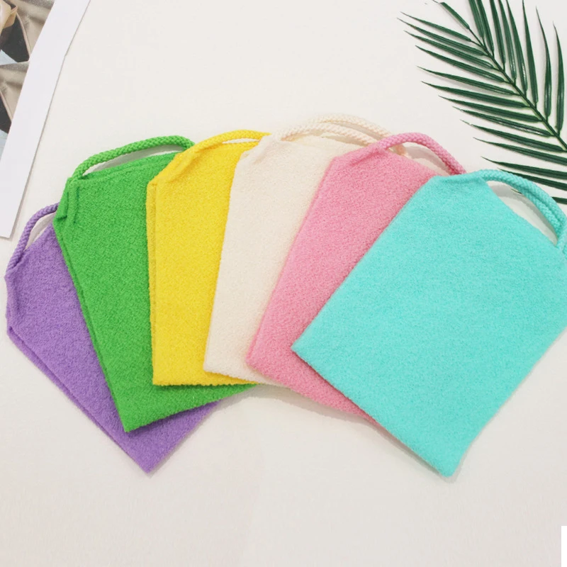 High Elasticity Frosted Long Shower Towel Shower Body Brush Bathing Massage Back Body Exfoliating Bathroom Wash Brush Bath Tools