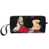 Custom Mafalda Travel Toiletry Bag for Women Argentine Quino Comic Makeup Cosmetic Organizer Beauty Storage  Bags Dopp Kit Case 1