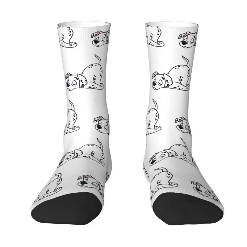 

Kawaii Men's Funny Dalmatian Dog Sleep Dress Socks Unisex Warm Breathbale 3D Printing Cartoon Pattern Crew Socks