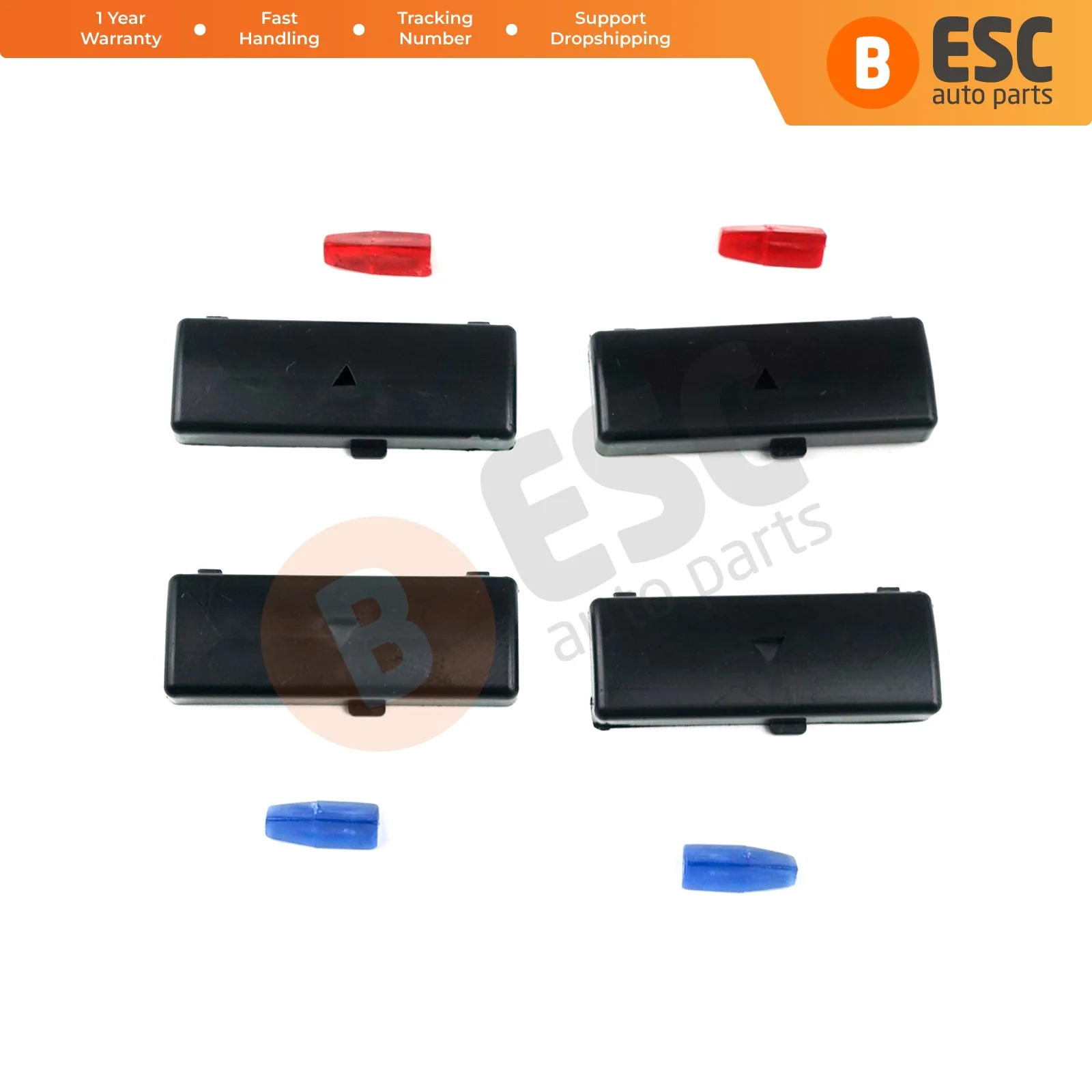 

ESC EDP88-13 4 Pieces Air Con Heater Climate Conditioning Control Up Down Button Cover Set 6972163 for BMW X5 E53 5 Series E39