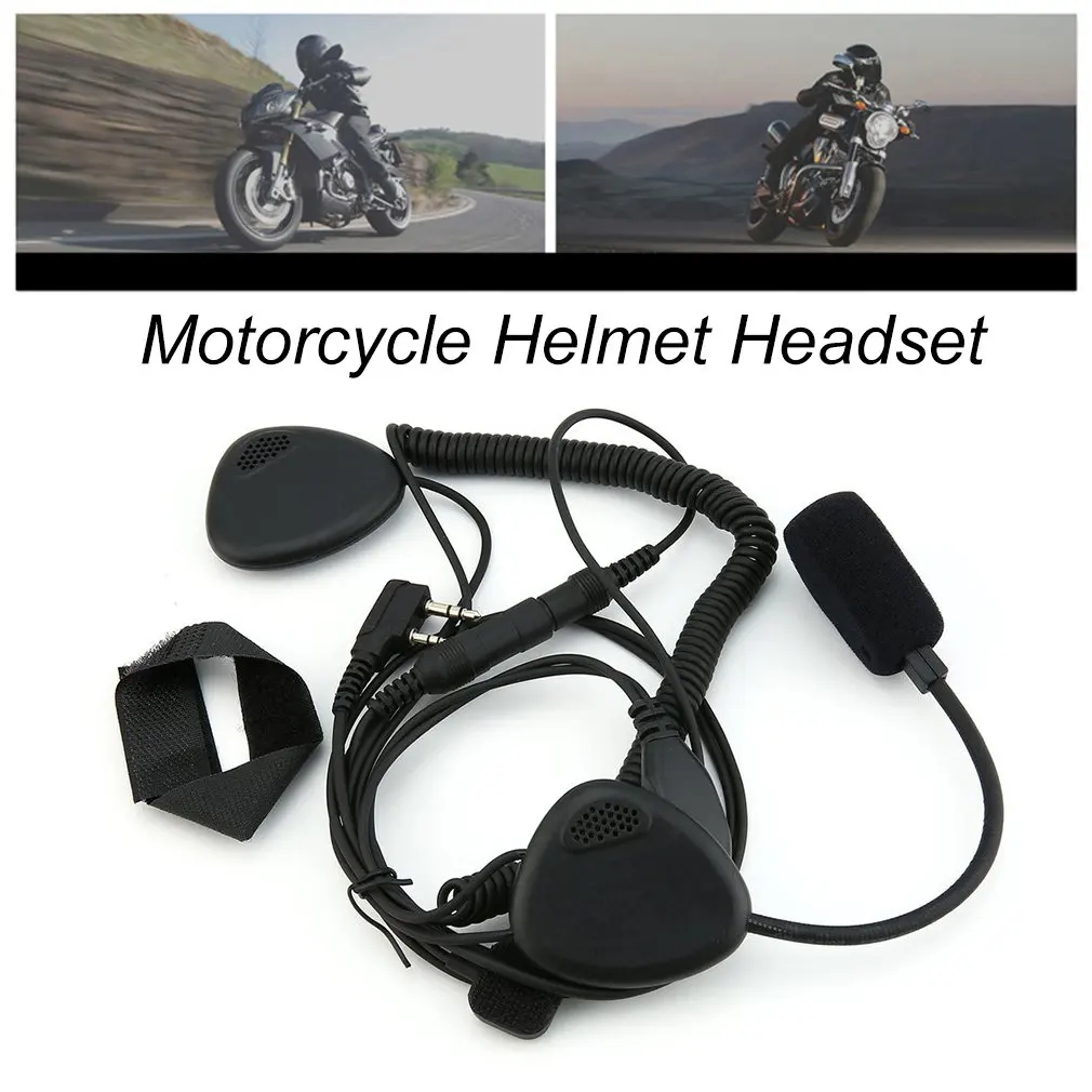 

PTT wire-controlled motorcycle helmet headset supports dual-channel voice Mic for Kenwood TYT Baofeng UV-5R RETEVIS H777 PUXING