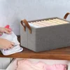 1Ppcs Clothes organizer, foldable household drawer-style clothing wardrobe layered storage box, portable fabric cationic storage 4