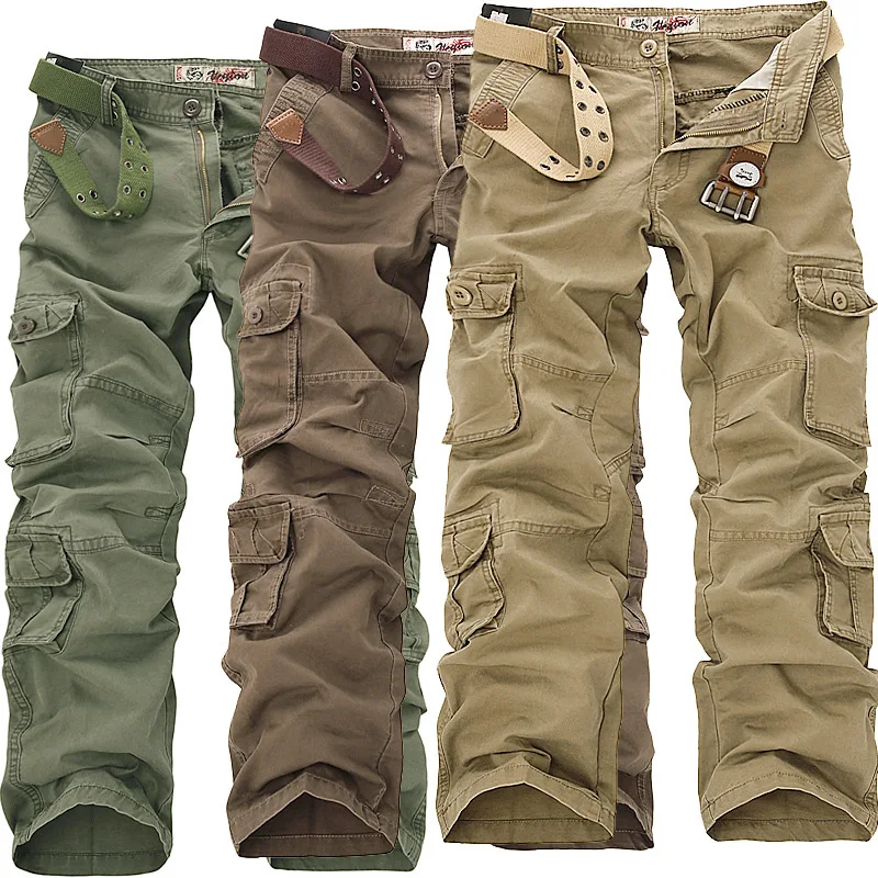 

Workwear Pants Men's Pockets Multiple Sizes Loose Fitting Casual Pants European and American Fashion Trends