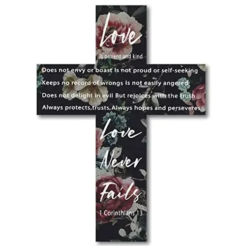 

Love is Patient Love is Kind Love Never Fails Large Farmhouse Wall Door Hanging Decor Signs Wooden Signs Garage Retro Plaque