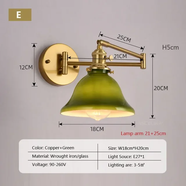 Vintage Swing Arm Bedside Wall Lights - Lighting4Home