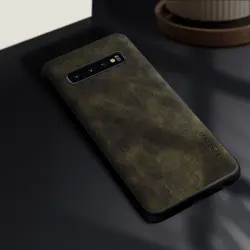 Premium Stylish PU Leather Phone Case - Durable Cover  Capa - S8 (Green)