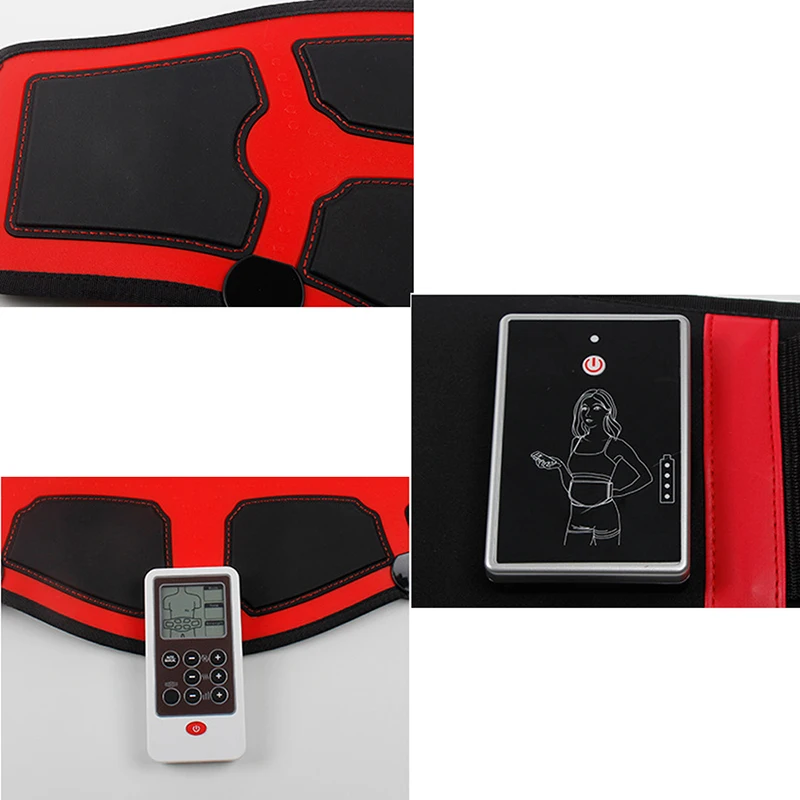 Smart EMS Wireless Abs Muscle Stimulator Abdominal Training Belts Electric Weight Loss Fitness Body Slimming Massager Unisex