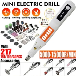 Cordless Grinder Electric Drill Rotary Tool 3-Speed Adjustable Mini Engraving Pen Cutting PolishingWith Dremel Accessories