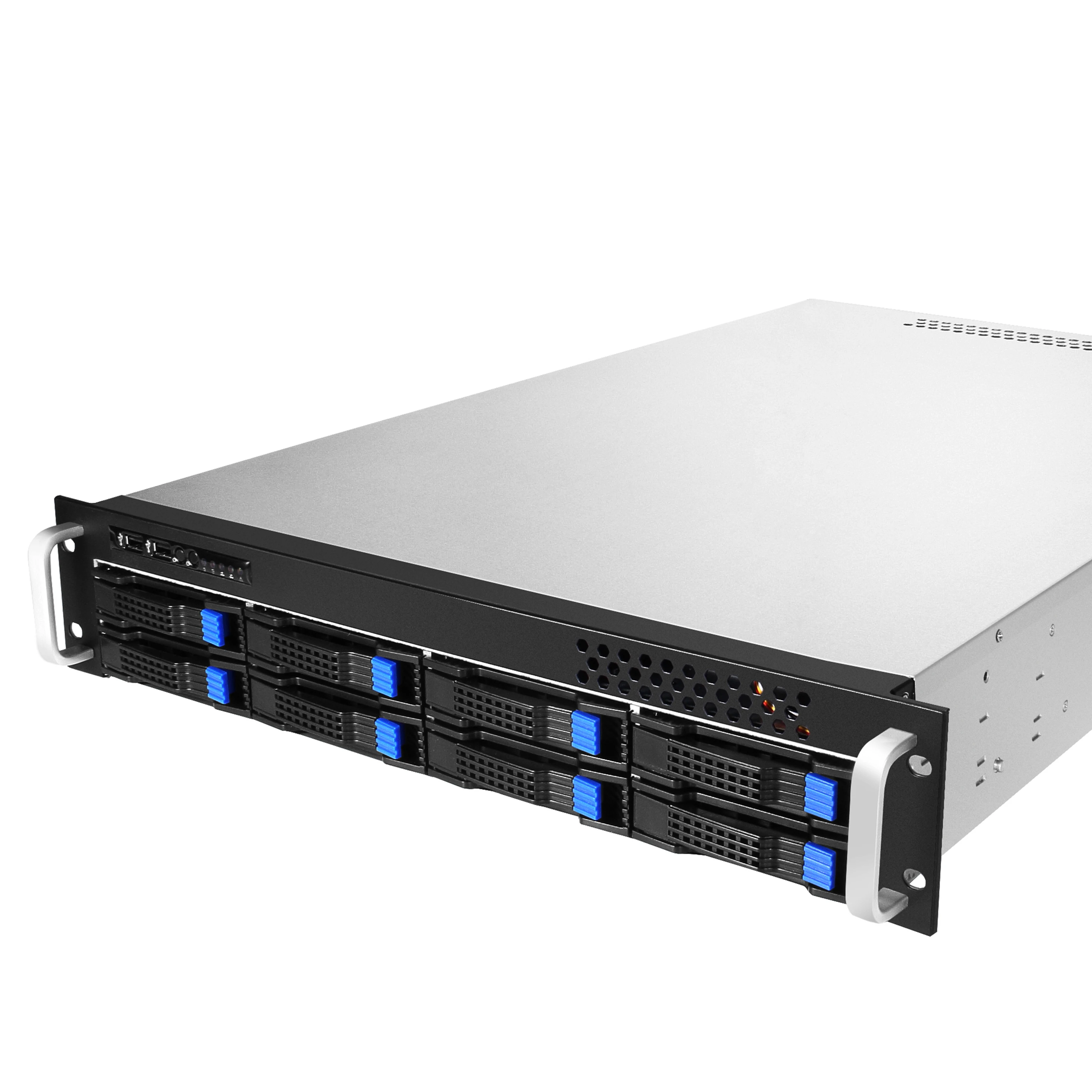 Hotswap Rackmount Chassis 2u Server Case Nas Mini Itx Server Case 8 Bay 