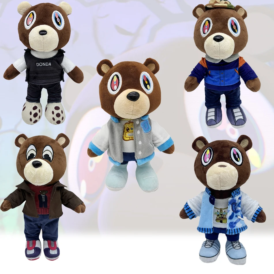 Kanye 26CM Teddy Bear Plush Toy Cartoon Bear Dolls Stuffed Soft Toy Christmas Birthday Gift For Children