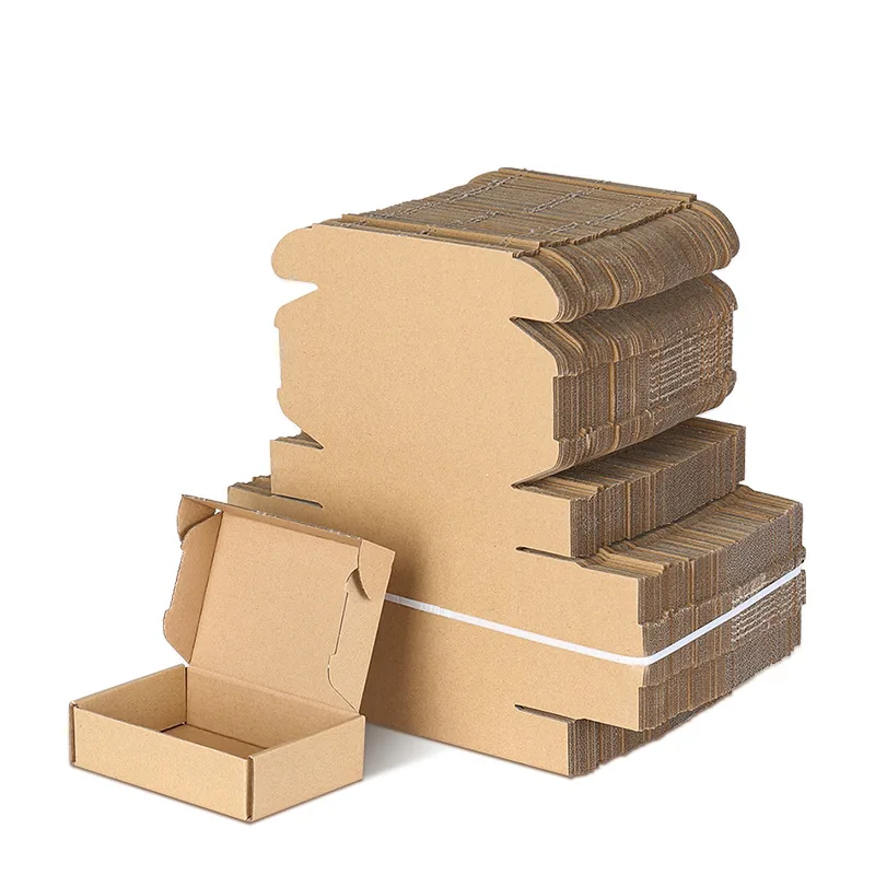 Gift Box 10PCS White/Brown Multi Size Kraft Carton Packaging Wedding Party Small Gifts Handmade Soap Chocolate Candy Event Gift Box