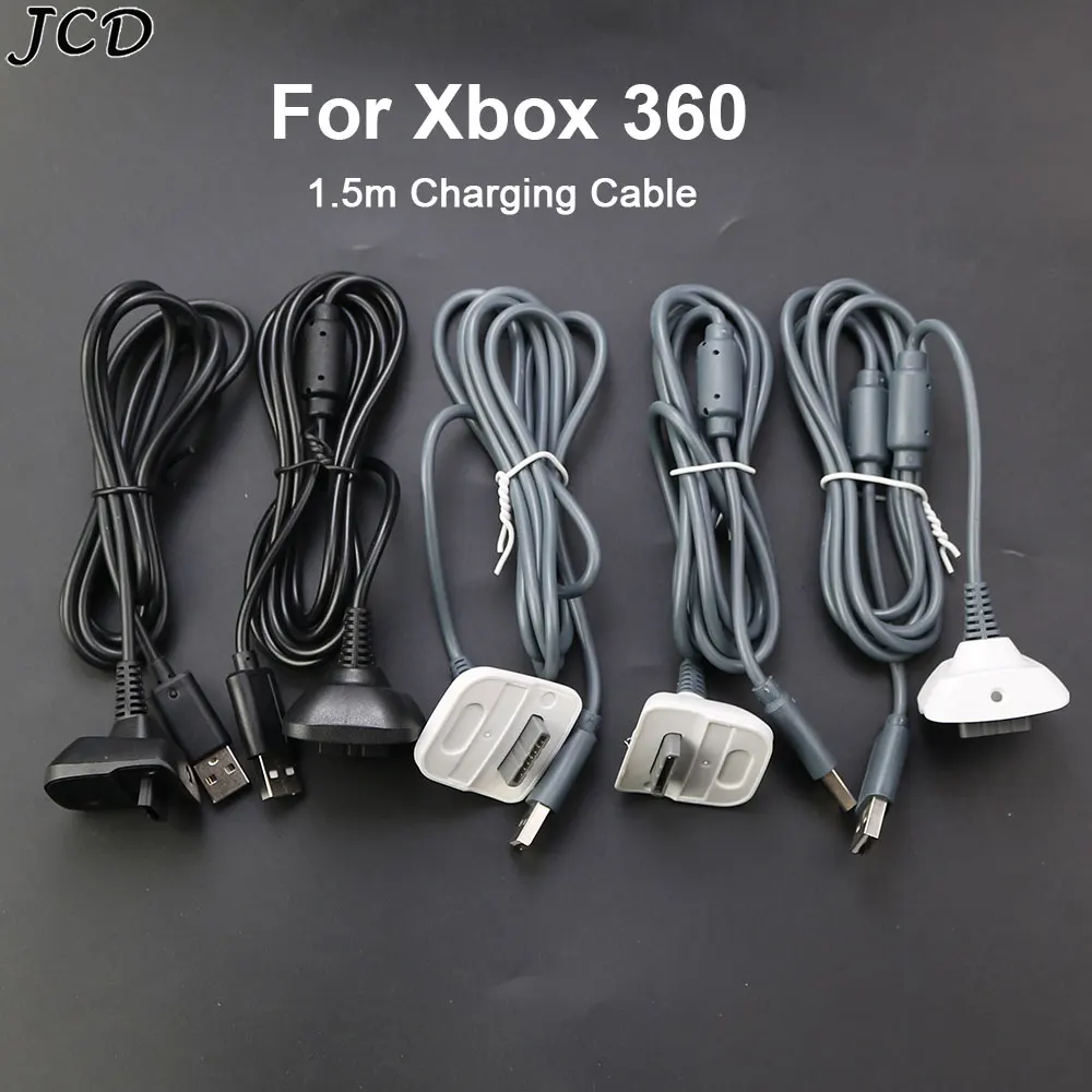 

JCD 1.5m USB Charging Cable For Xbox 360 Wireless Game Controller Gamepad Joystick Power Supply Charger Cable Game Cables