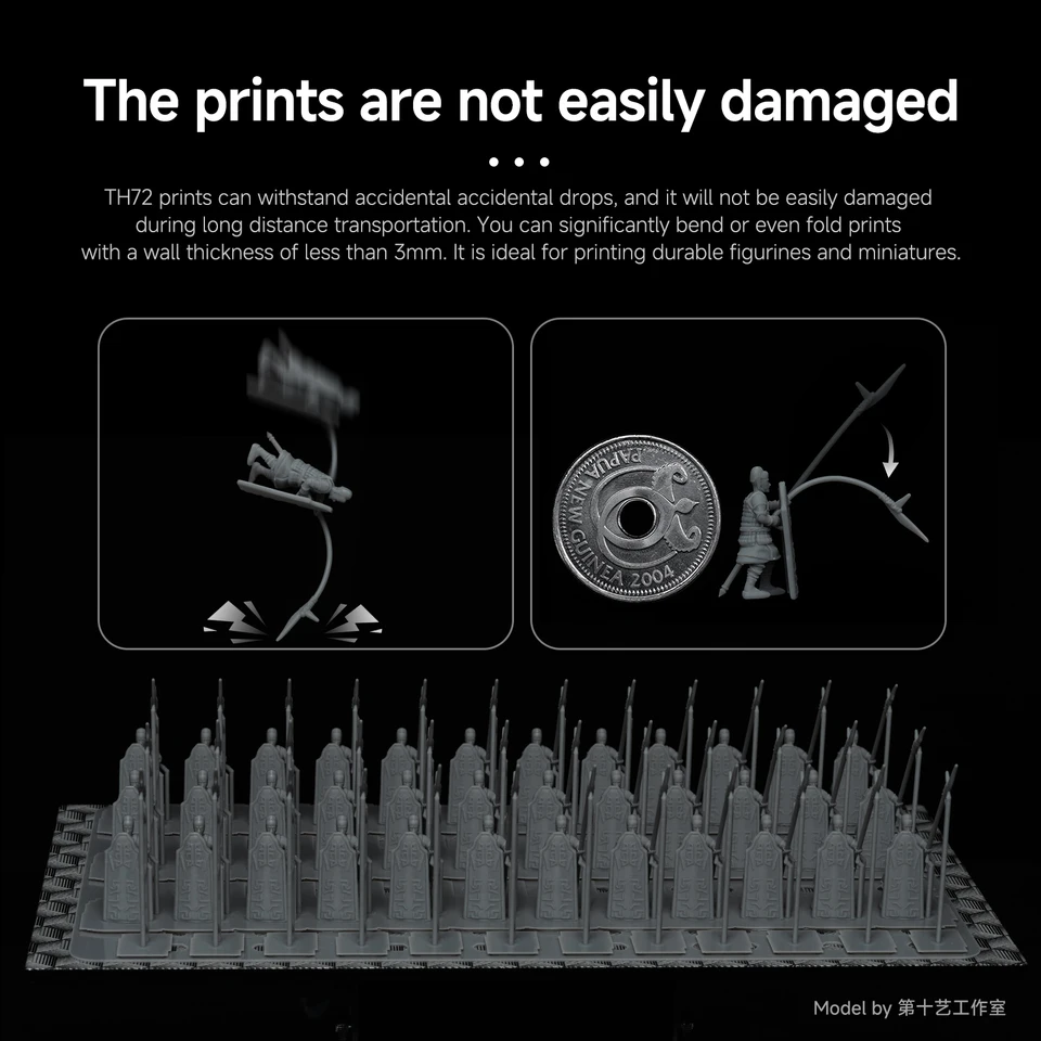 Resina RESIONE TH72 Per Stampanti 3D | Flessibile E Resistente | Basso Assorbimento Acqua | Ideale Per Figurine - Foto 5