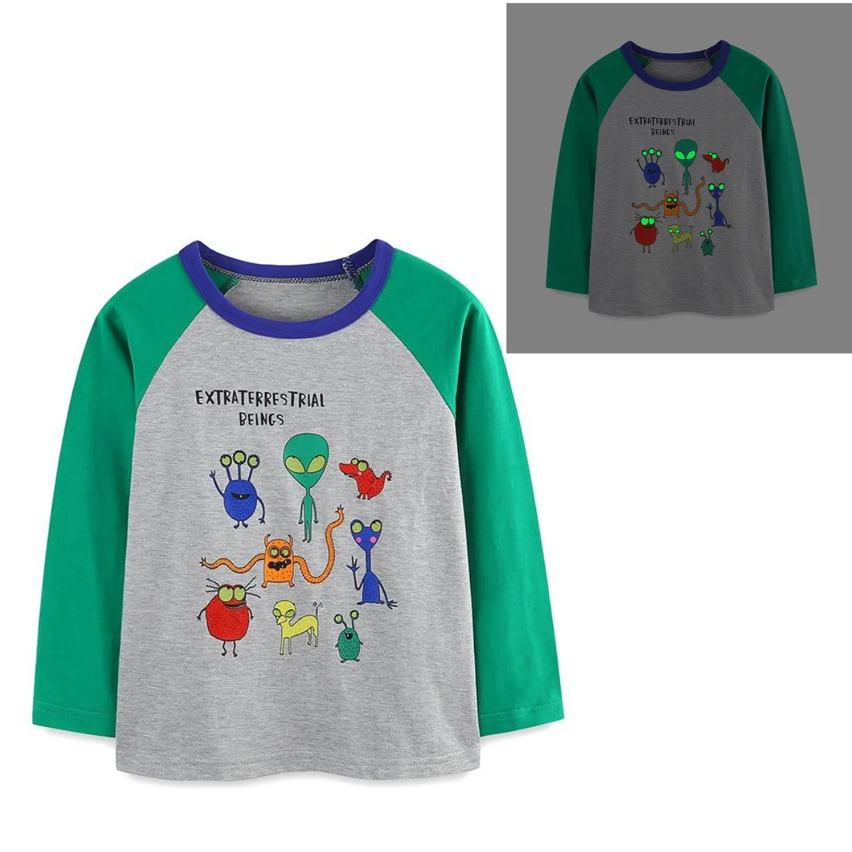 Kids Clothes Children's Clothing 2025 Autumn Luminous Cartoon Long Sleeves T-shirts Cotton Tops Baby Boys