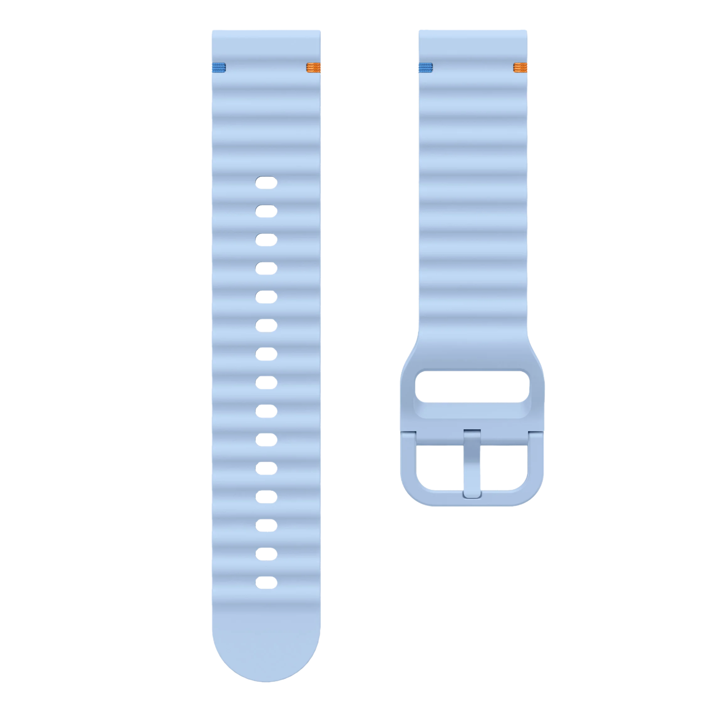 Premium 22mm Silicone Sport Watch Strap - Universal Replacement Wristband Bracelet