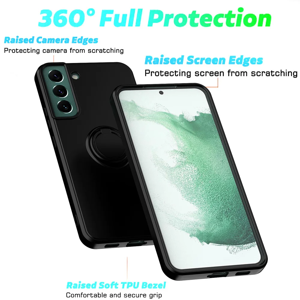 Magnetic Ring Holder Liquid Silicone Phone Case