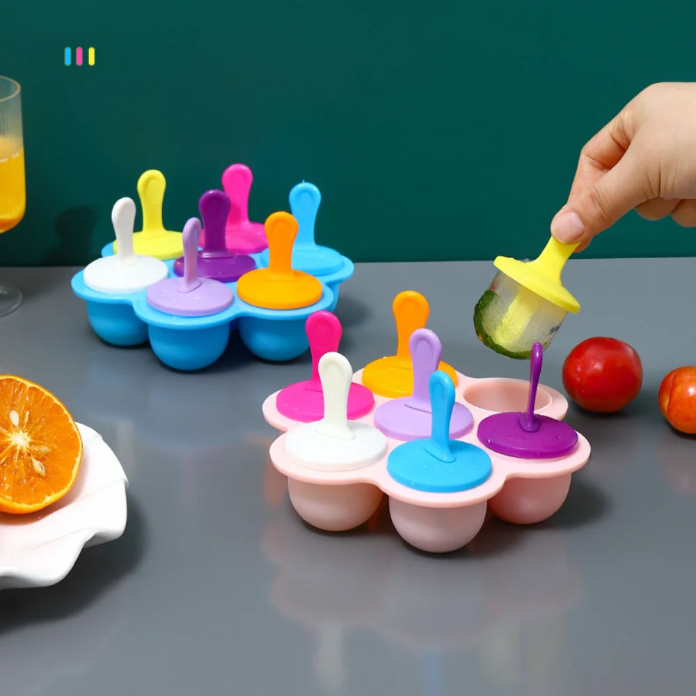 Popsicle Mold Creative Popsicle Mold Plastic Ice Cream Ice Cube Box 1pc Household Safe