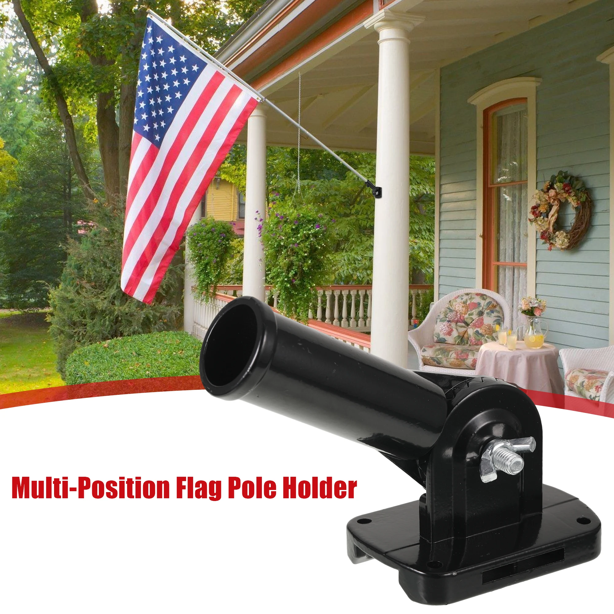 Wide Scope Of Application Flag Pole Holder Bracket Materials Easy Install Matte Aluminum