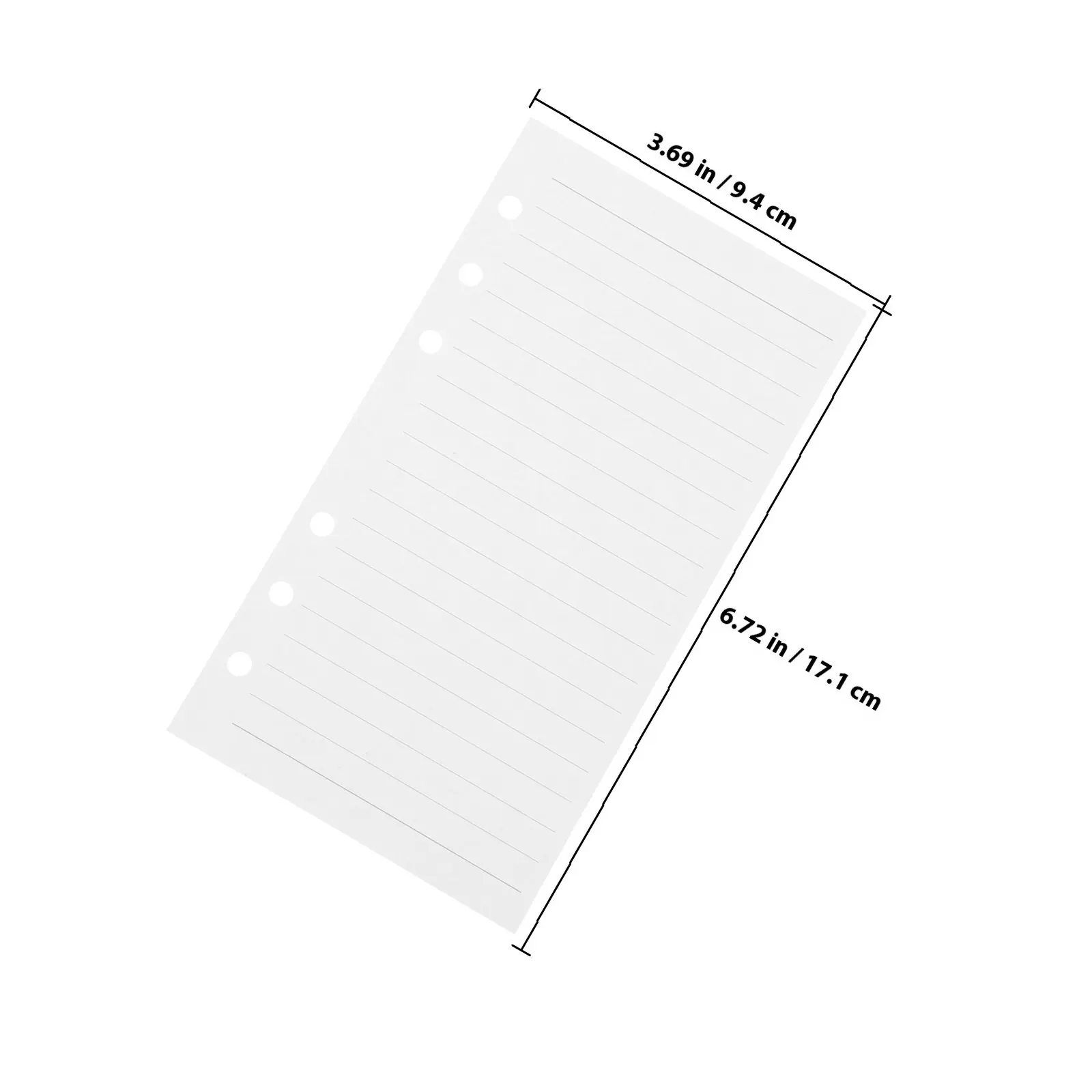 45매 A6 6링 플래너 리필 용지, 줄지어있고 그리드가 있는 루즈리프 바인더 속지, 예산 플래너 노트패드 교체용