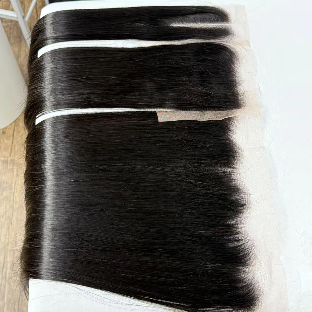 Unprocessed Soft Hair Straight Big Lace Closure 2x6 5x5 13x4 Transparent Lace Frontal Hair Lace 14-30inches Available