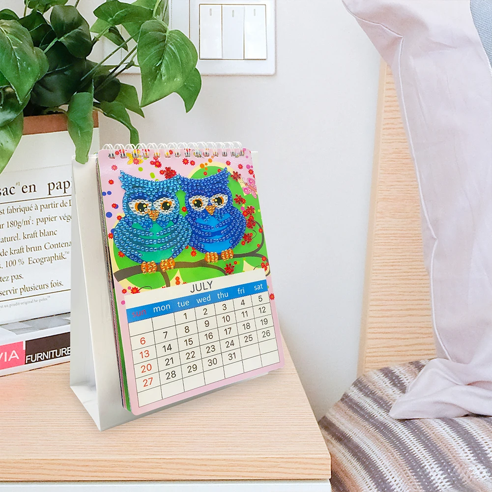 Colorful Paper Diamond Painting Calendar Desk Decor