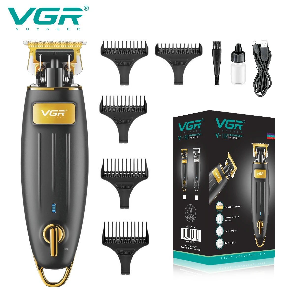 Vgr Hair Cutting Machine Professional Hair Clipper Cordless Barber