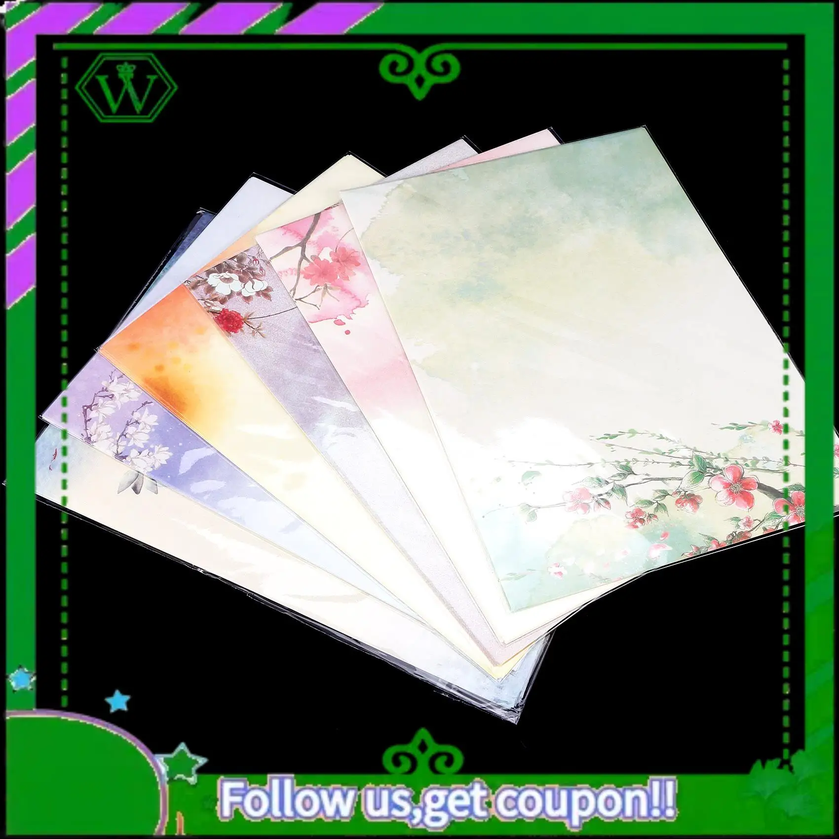 신뢰할 수 있는 48PCS 쓰기 문구 용지, 편지 쓰기 용지 편지 세트