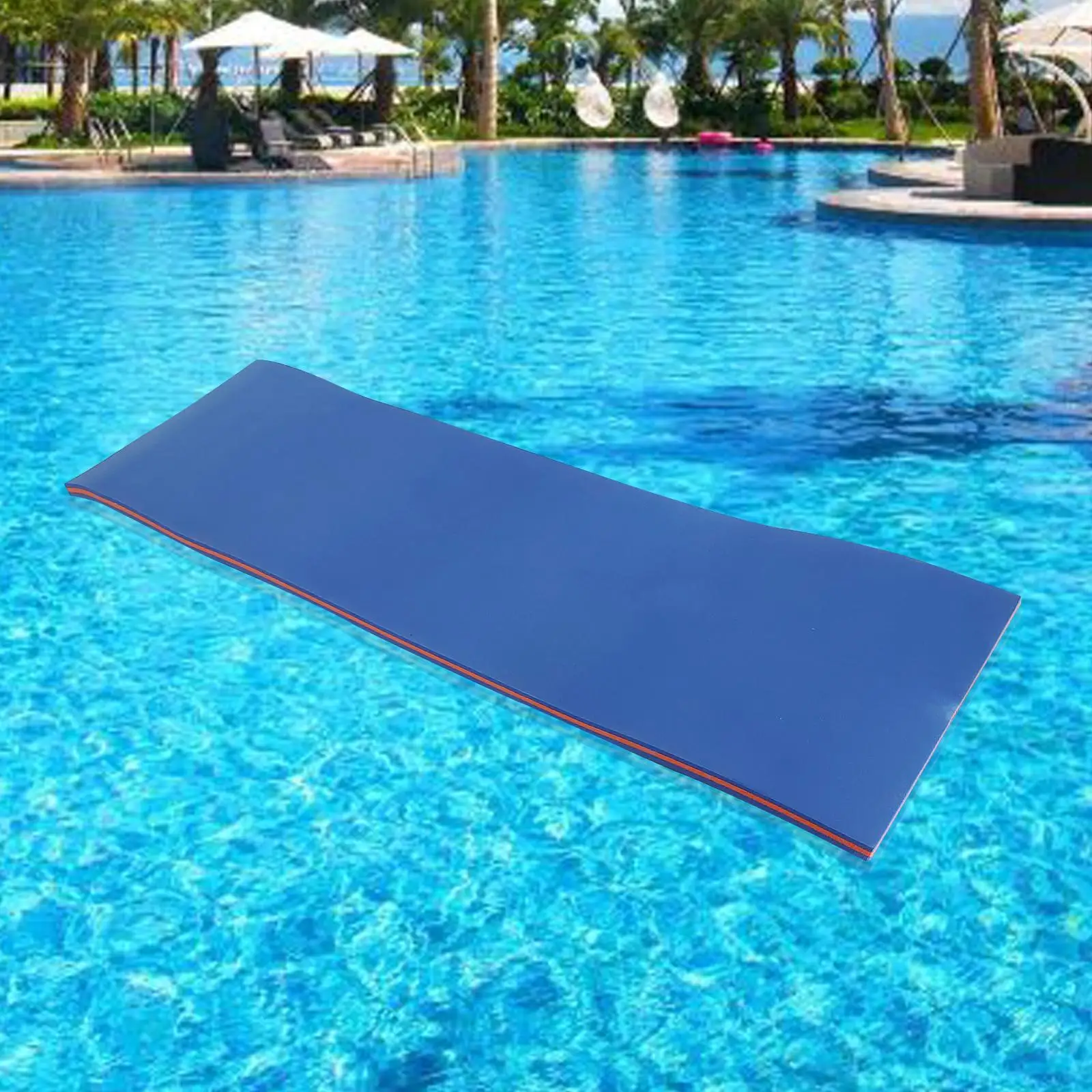 Foam Pool Floating Water Cushion Pad Blue Orange Blue Water Raft 3 Layer Water