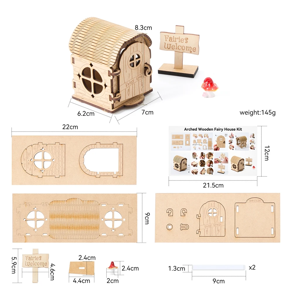 Miniature Fairy Door & Baby Room Wall Decor: Wooden Dollhouse Ornament & Keepsake Box Gift