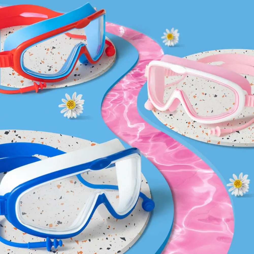 Big Frame Swimming Goggles Wide View Anti Fog Swim Glasses Silicone Transparent Diving Eyewear Swimming Beginner 3