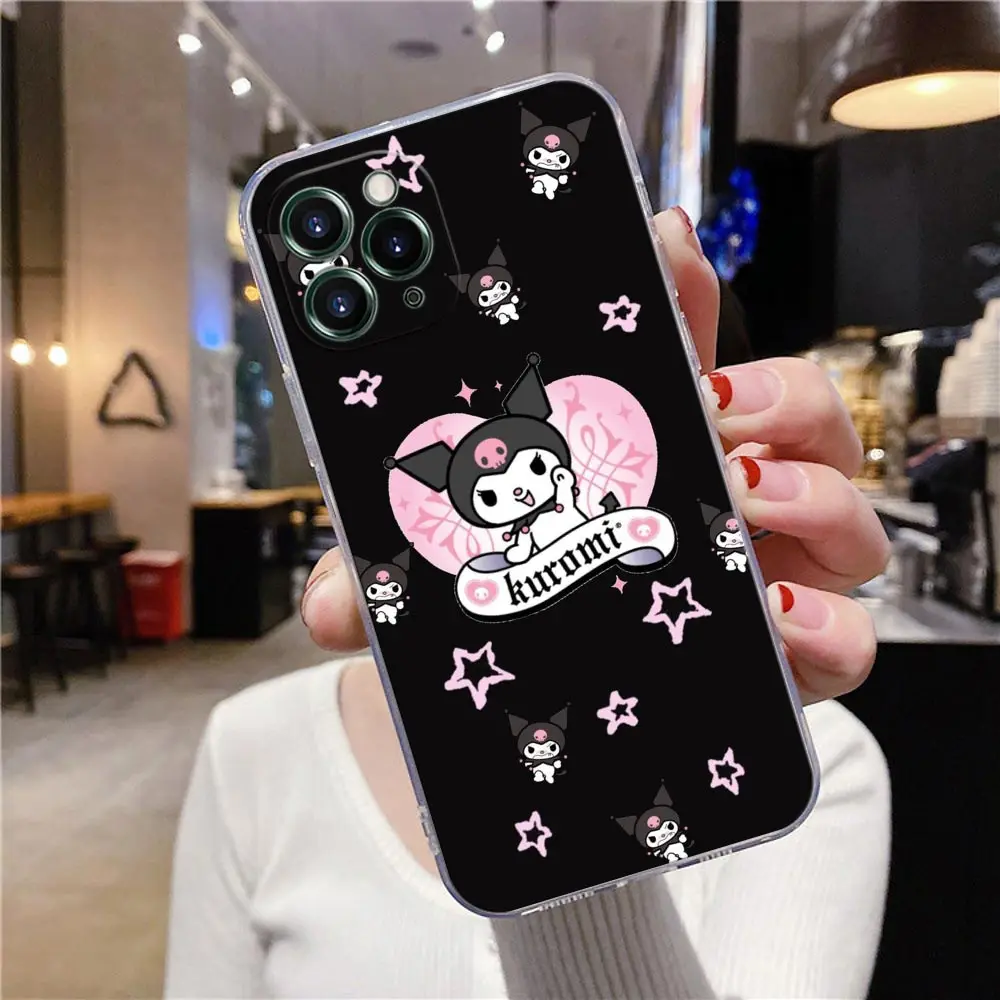 Cute Cartoon My Melody Kuromi Clear Case For iPhone 16 15 14