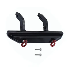Premium Metal Front and Rear Bumper for 1/18 RC Crawler Car Enhancement (Rear Black)