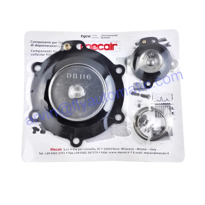 

Mecair DB116 DB16 2'' Inch Diaphragm Repair Kit For Pulse Jet Valve VNP216 VEM216 VNP416 VEM416 VNP616 VEM616 VNP716 VEM716