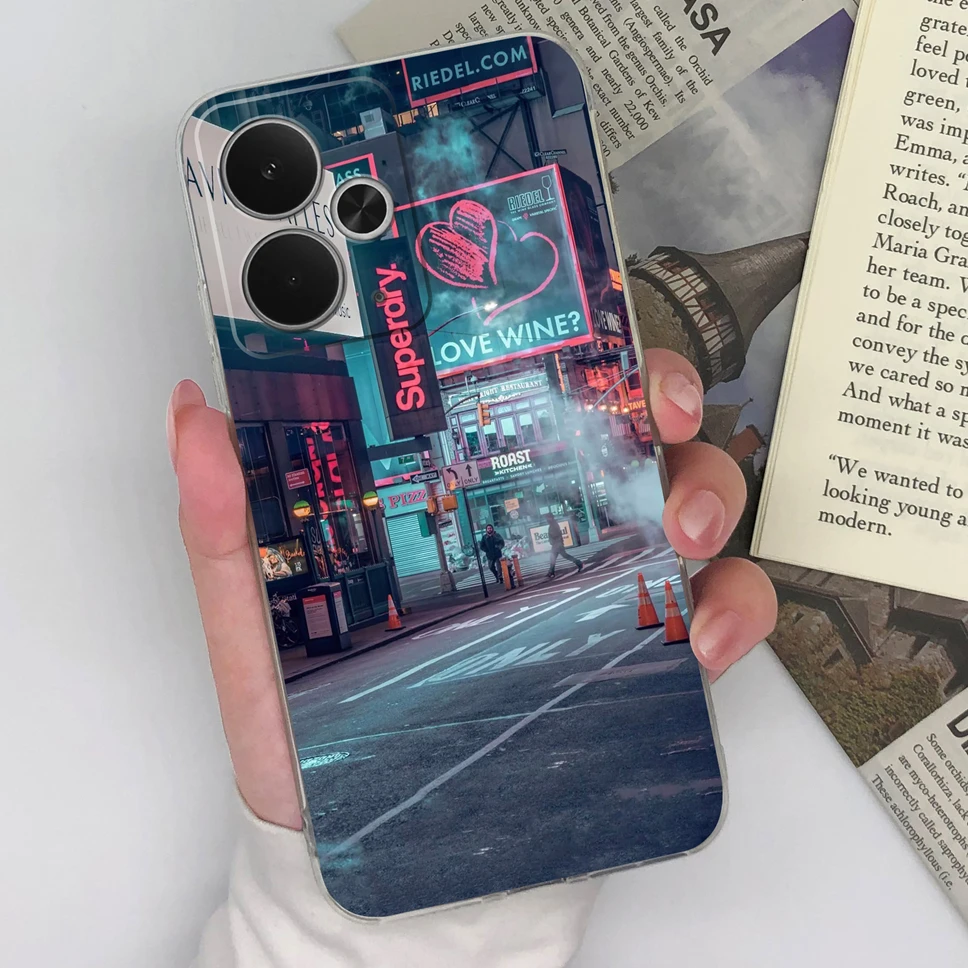 Chic Transparent TPU Silicone Phone Case with Lovely Design Patterns