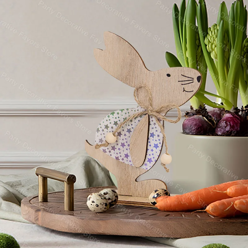 Scritta Decorativa Pasquale In Legno Con Coniglietto Che Esce Dall'Uovo, Alfabeto Colorato, Decorazione Da Appoggiare Per Casa, Tavolo, Scrivania, Regalo Primaverile