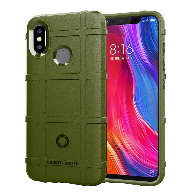 Shockproof Silicone Armor Matte Rubber Phone Cover - Anti-Knock Shield Case