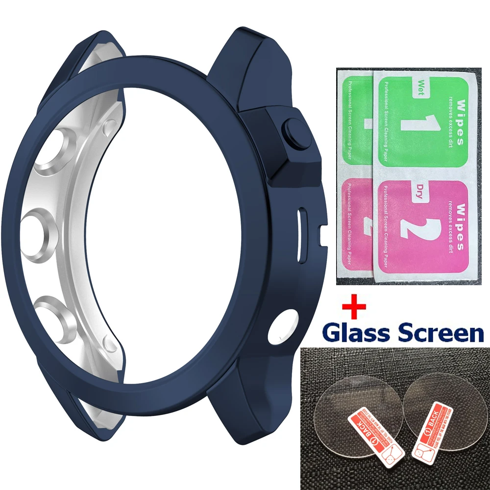 HD Glass Screen Protective Case For Garmin Fenix7/Fenix7S/Fenix7X Watch Band Frame Bracelet Frame Cover for Garmin Fenix 7 Film 