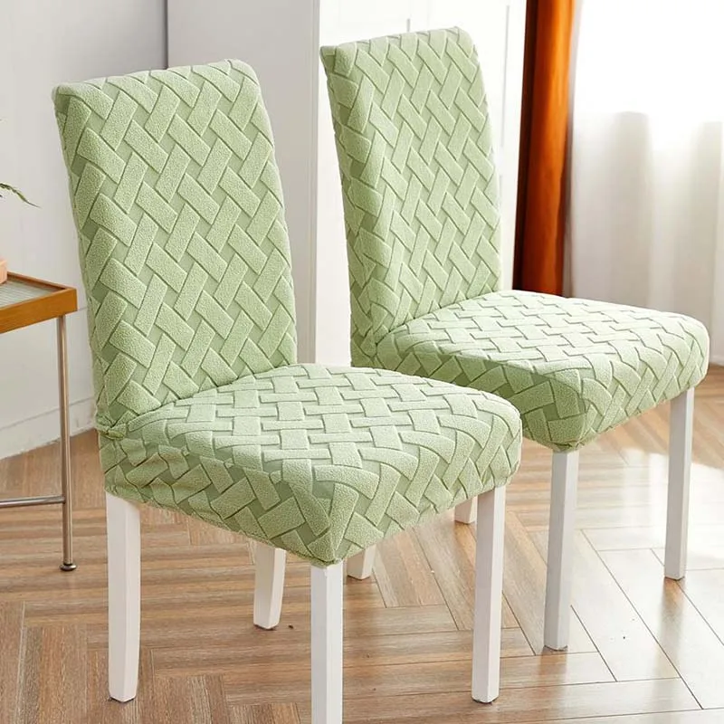 Stripe Jacquard Dining Room Chair Covers With Back Spandex Elastic Stretch  Cover For Chair For Kitchen Hotel Banquet Living Room