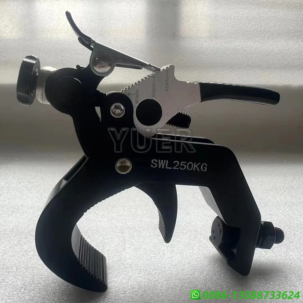 Aluminum Lighting Clamps 10Pcs/Lot Tube Diameter 45-60MM Foldable Quick Lock Light Hook For Stage Lighting Dj Disco Accessories