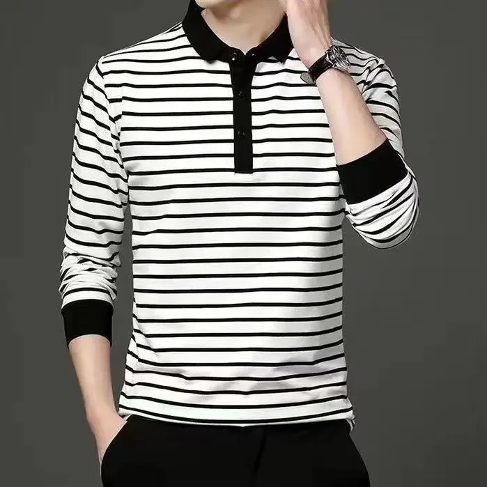 thumbnail image 1 of Camiseta polo para hombre, jersey de invierno, sudadera de gran tamaño para hombre, sudadera formal de talla grande para negocios con cuello elástico, ropa de calle emo S, 1 of 5