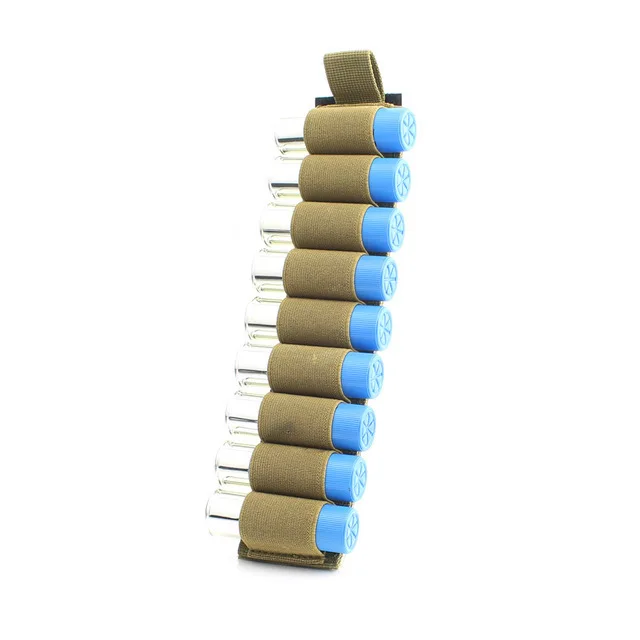 Shell Card Holder for Rifle Shotgun Cartridge Ammo 12/20 Gauge Shell Carrier Buttstock Organizer MOLLE Utility Pouch-9 Round