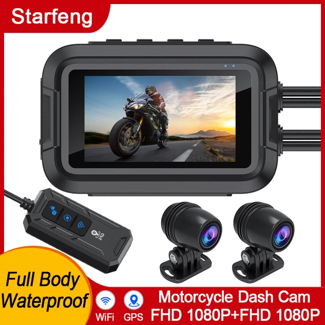 DVR Motorcycle Camera GPS WIFI Motorbike Dash Cam 2 Channel 1080P Moto Bike  Dashcam Motorcycle Black Box Bicycle Recorder - AliExpress