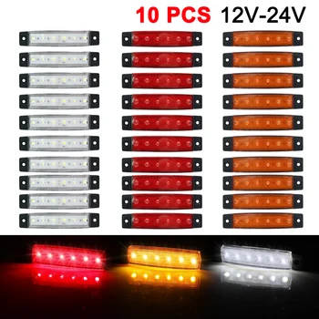 10 PCS Auto Indicatori di direzione esterni Luci a LED 24V 12V Auto Bus Camion Camion UTE Rimorchio Coda Lampada di avvertimento Indicatori di stop
