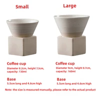 1pc Retro Japanese Triangular Cone Shape Pottery Tea Coffee Cup Pull Ceramic Mug Rough Latte Porcelain Cup For Home Office 6