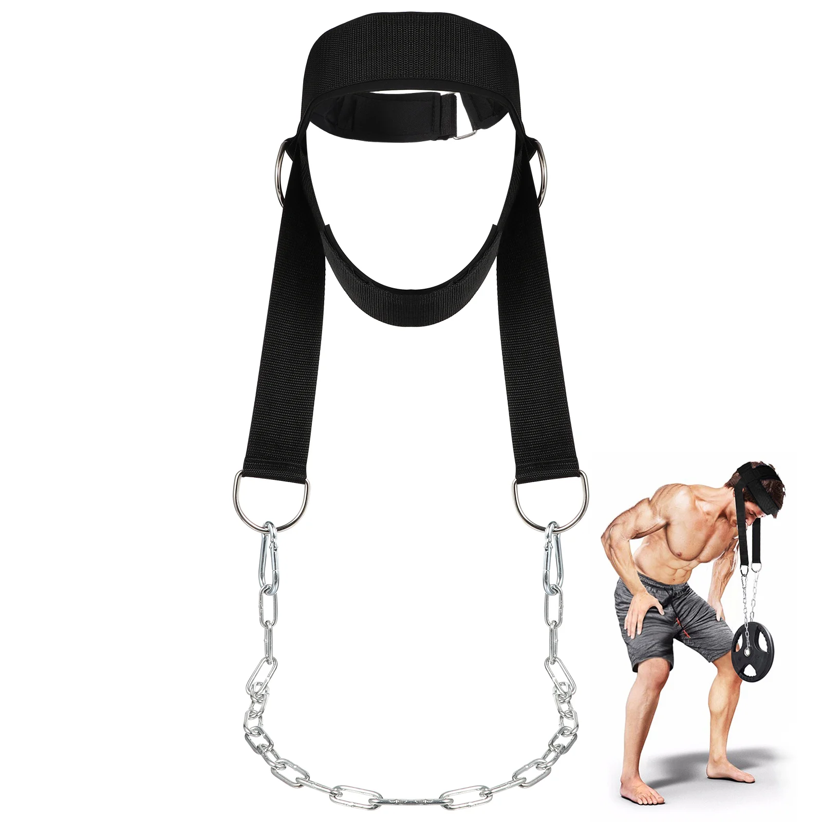 

Sports Neck Training Exerciser Harness Traps Muscle Builder Harness for Powerlifting Workout- Boxing MMA Weight Lifting