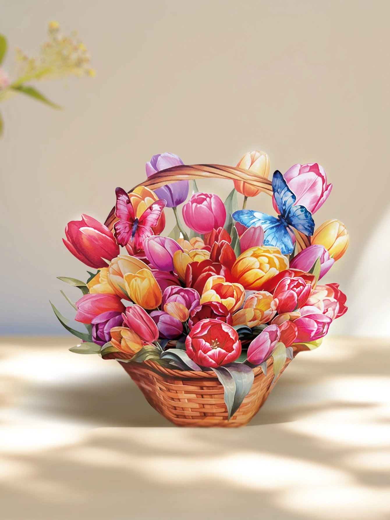 Paper Pop Up Cards Paper Flower Bouquet 3D Popup Greeting Cards with Note Card & Envelope Birthday Card Anniversary greeting cards