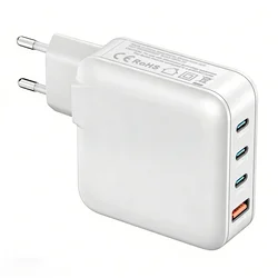 High - Power GaN Charger with PPS PD USB A+C Fast Charging Capability - EU (100W 3C1A)
