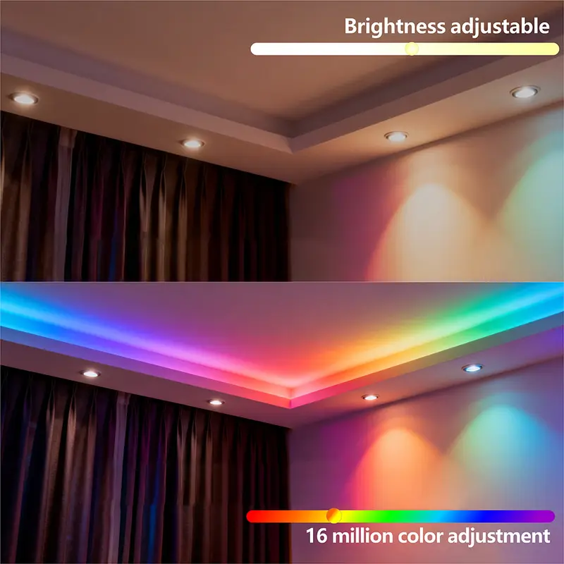 FOB COB light strip, SPI addressable WS2811, dreamy colors, 360/480/576/720 LEDs, low-voltage 5V/12V/24V RGB  LED light strip - Image 4